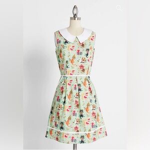 🐈🎄RetroLicious Christmas Cats Collared Dress 🎄🐈‍⬛